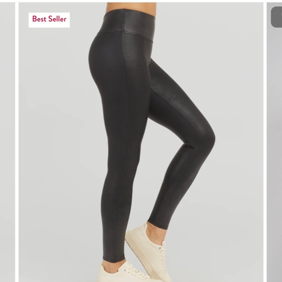 Spanx Faux leather legging “Petite” Size: L 🆕 - Picture 3 of 7